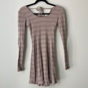 Hem & Thread Neutral Pink Colored Fit & Flare Dress - New Without Tag